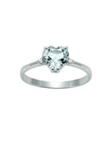 Anello Miluna Donna Acquamarina in Oro bianco Acquamarina 0.95 Ct LID3428 - LID3428